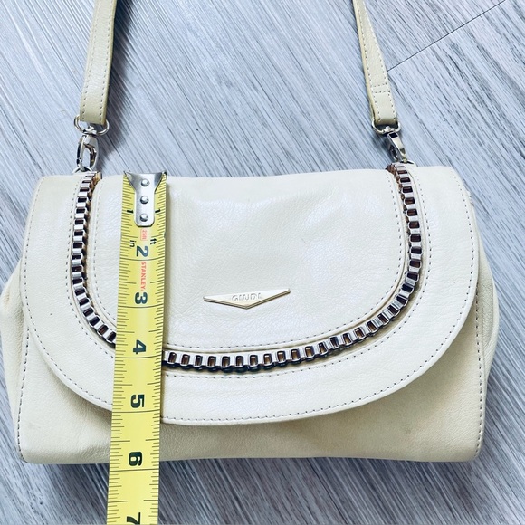 GIUDI LEATHER YELLOW CROSSBODY VINTAGE SHOULDER WOMEN BAG - Picture 15 of 16